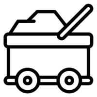 cart line icon vector