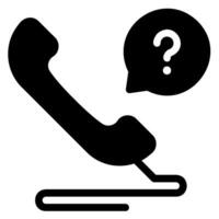 icono de glifo de llamada telefónica vector