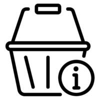 shopping basket line icon vector