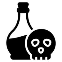 poison glyph icon vector