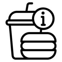 fast food line icon vector