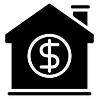 house glyph icon vector