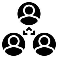third party glyph icon vector