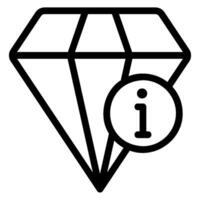 icono de línea de diamante vector