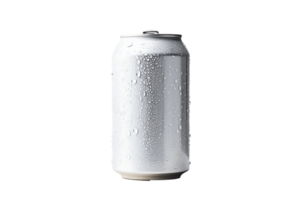 AI generated White Aluminum Can with Transparent Background. AI png
