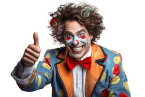 ai generiert glücklich Clown mit transparent Hintergrund. ai png