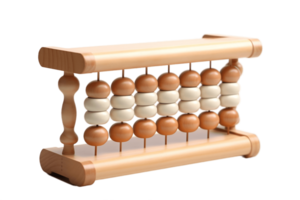 AI generated Wooden Abacus on a Transparent Background. AI png