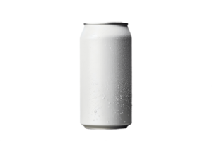 AI generated White Aluminum Can with Transparent Background. AI png