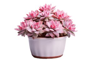 ai generado echeveria planta en un maceta con transparente antecedentes. ai png