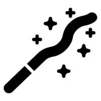 magic wand glyph icon vector