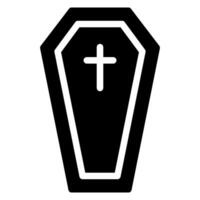 coffin glyph icon vector