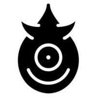 monster glyph icon vector