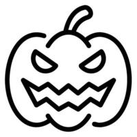 icono de línea de calabaza vector