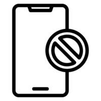 banned line icon vector