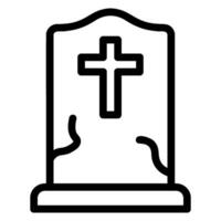 grave line icon vector