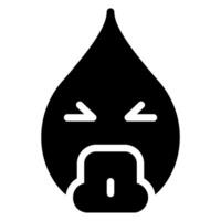 vomiting glyph icon vector