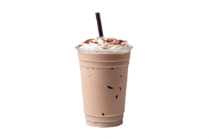 ai gerado chocolate milkshake com transparente fundo. ai png