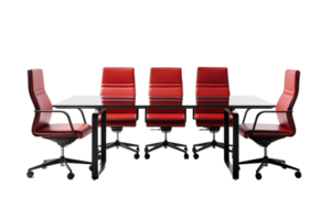 AI generated Office Conference Table with Transparent Background. AI png