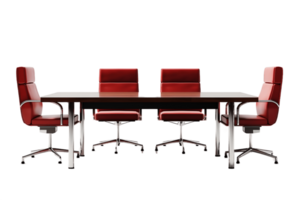 AI generated Office Conference Table with Transparent Background. AI png