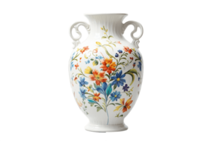 ai generato decorativo francese vaso con trasparente sfondo. ai png