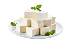 ai gegenereerd tofu met een transparant achtergrond. ai png