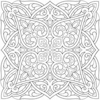 Line pattern design. Black and white vector illustrations. Coloring page