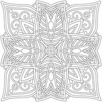 Line pattern design. Black and white vector illustrations. Coloring page
