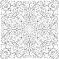 Line pattern design. Black and white vector illustrations. Coloring page