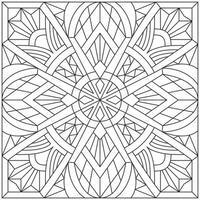 Line pattern design. Black and white vector illustrations. Coloring page