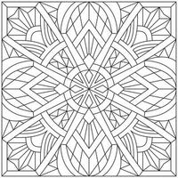 Line pattern design. Black and white vector illustrations. Coloring page