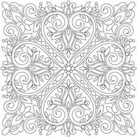 Line pattern design. Black and white vector illustrations. Coloring page
