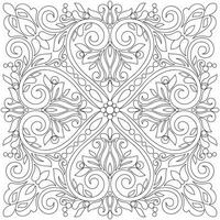 Line pattern design. Black and white vector illustrations. Coloring page