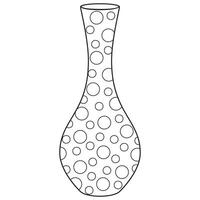 Outline vase, vector linear. Vase pottery, ancient pot greek. Coloring page