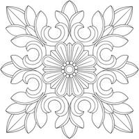 Line pattern design. Black and white vector illustrations. Coloring page