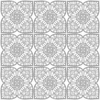 Line pattern design. Black and white vector illustrations. Coloring page