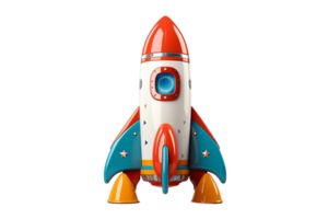 AI generated Rocket with Transparent Background. AI png