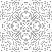 Line pattern design. Black and white vector illustrations. Coloring page