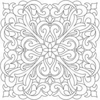 Line pattern design. Black and white vector illustrations. Coloring page