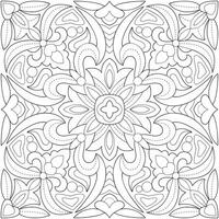 Line pattern design. Black and white vector illustrations. Coloring page