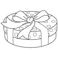 Gift boxe with ribbon bow. Holiday icons minimalism design vector