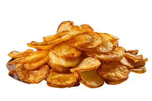 ai generiert Kartoffel gebraten Chips auf ein transparent Hintergrund. ai png