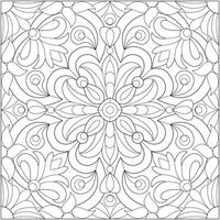 Line pattern design. Black and white vector illustrations. Coloring page
