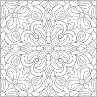 Line pattern design. Black and white vector illustrations. Coloring page