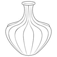 Outline vase, vector linear. Vase pottery, ancient pot greek. Coloring page