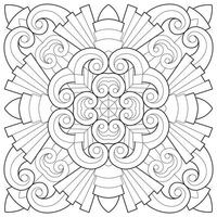 Line pattern design. Black and white vector illustrations. Coloring page