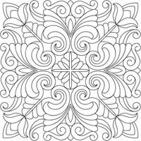 Line pattern design. Black and white vector illustrations. Coloring page