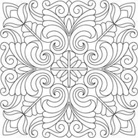 Line pattern design. Black and white vector illustrations. Coloring page