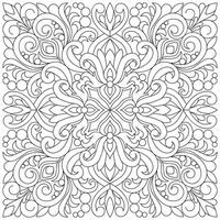 Line pattern design. Black and white vector illustrations. Coloring page