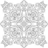 Line pattern design. Black and white vector illustrations. Coloring page