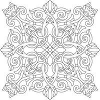 Line pattern design. Black and white vector illustrations. Coloring page